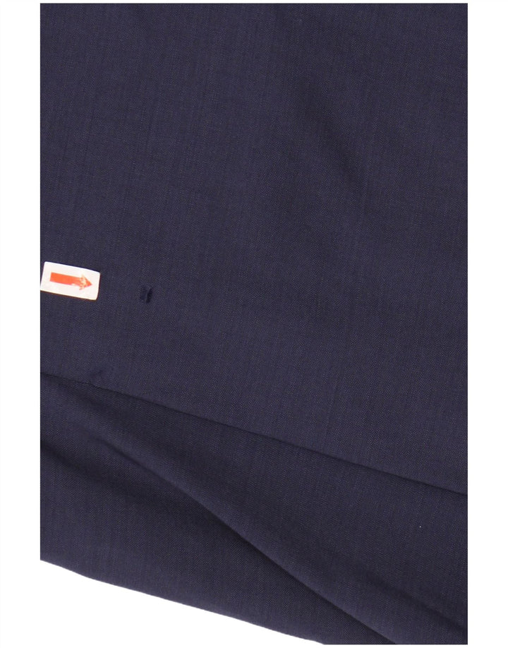 VINTAGE Herren 2-Knopf-Blazerjacke IT 48 Mittelmarineblaue Viskose