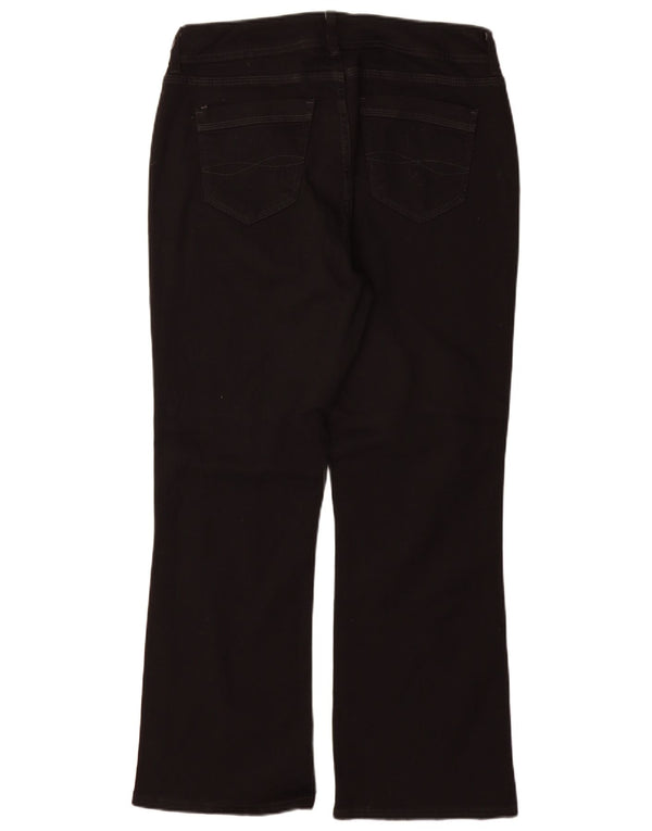 Lee Damen Slender Bootcut Jeans US 16 2XL W34 L30 Schwarze Baumwolle