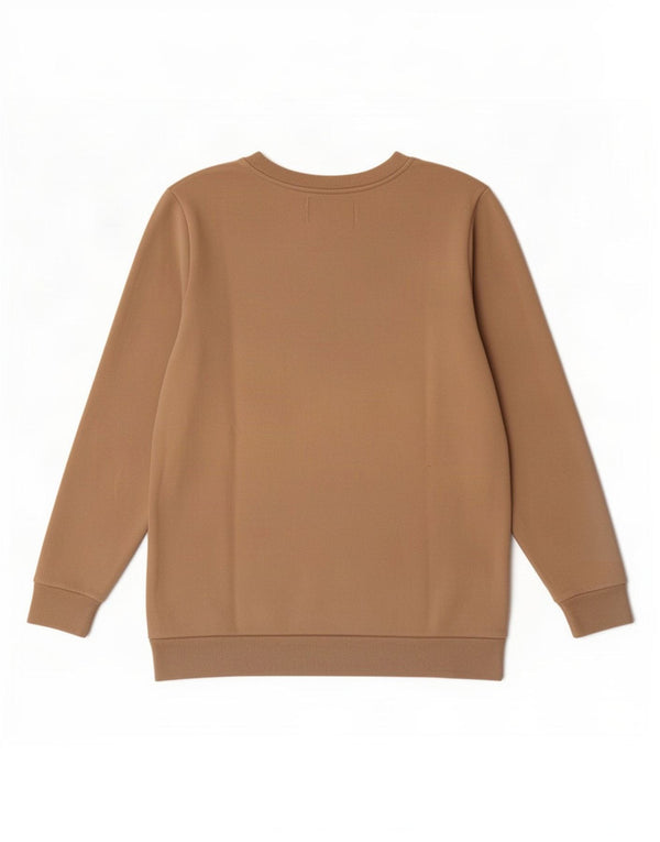 Calvin Klein Jeans Damen Grafik-Sweatshirt-Pullover UK 10 Small Beige