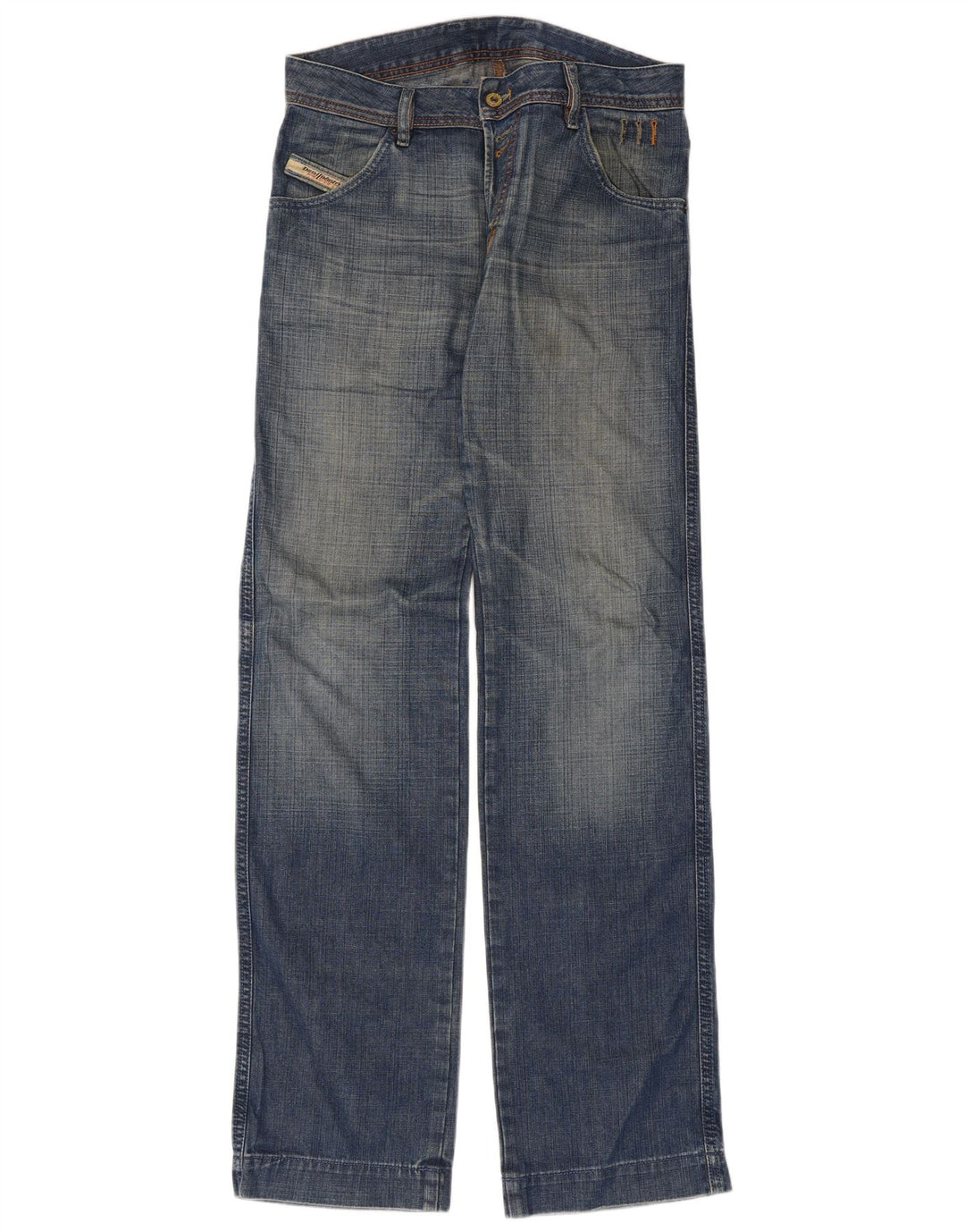 Diesel Herren Straight Jeans W29 L35 Blaue Baumwolle