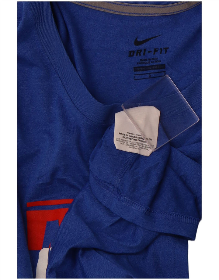 NIKE Damen Allen Basketball Graphic T-Shirt Top UK 14 Large Blau