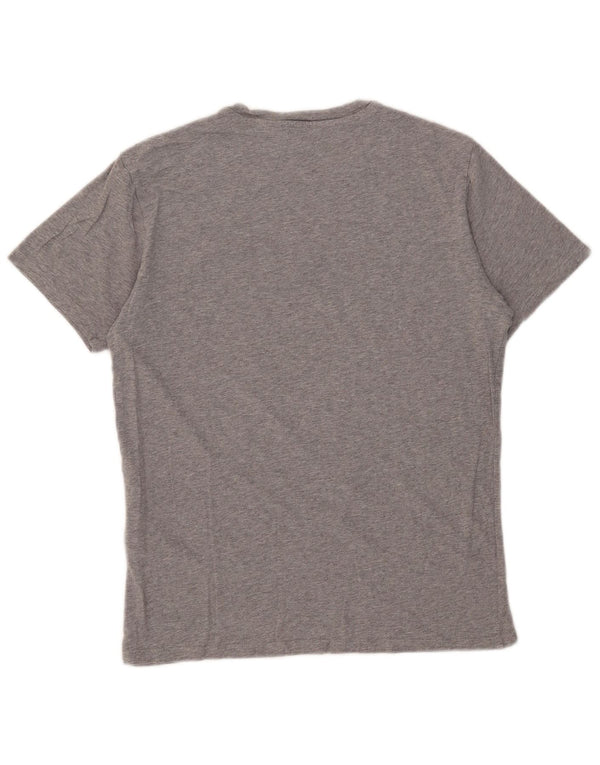 Levi's Womens Graphic T-Shirt Top UK 10 Small Grau gefleckte Baumwolle