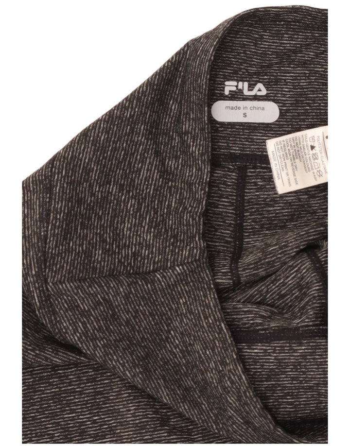FILA Capri-Leggings mit Grafik für Damen, UK 10, Größe S, grau, Nadelstreifen, Polyester