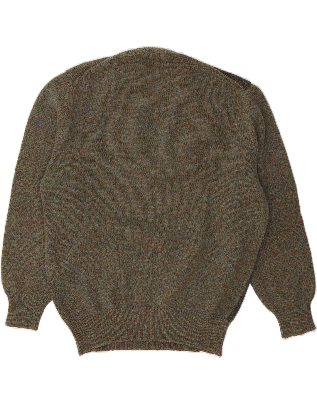 VINTAGE Mens Crew Neck Jumper Sweater XL Grey Argyle/Diamond Wool Vintage Vintage and Second-Hand Vintage from Messina Hembry 