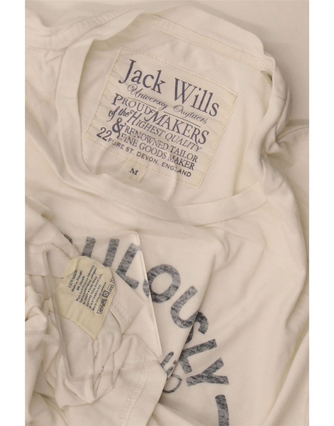 Jack Wills Herren-T-Shirt mit Grafik, mittelweiße Baumwolle
