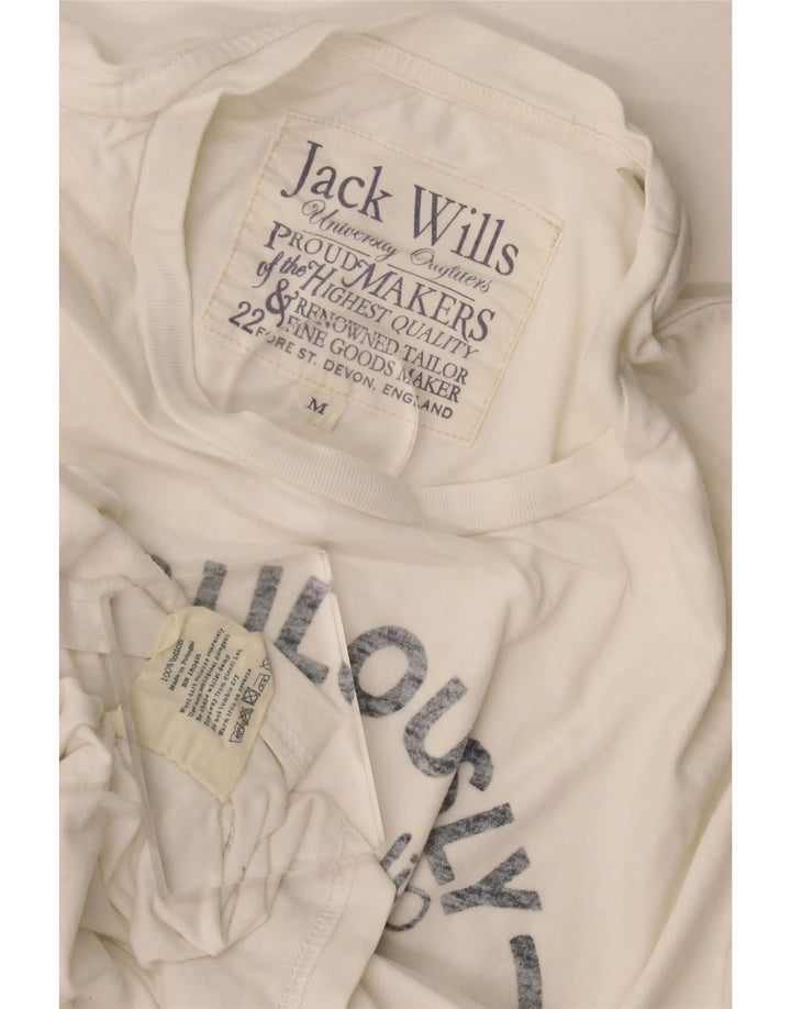 Jack Wills Herren-T-Shirt mit Grafik, mittelweiße Baumwolle