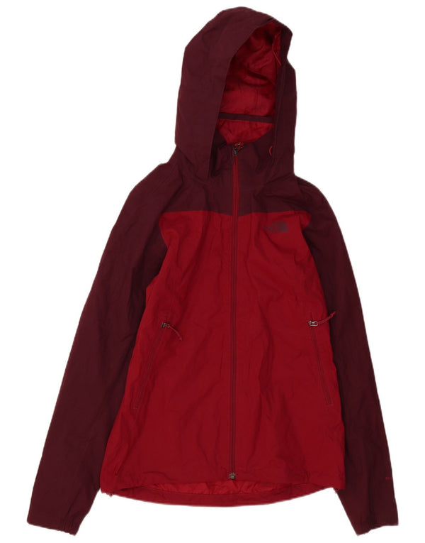 The North Face Damen-Regenjacke mit Kapuze, UK 6, XS, Burgunderrot, Farbblock