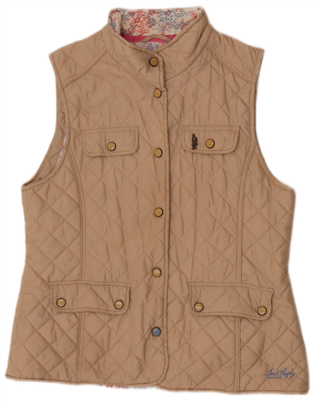 Jack Murphy Damen Steppweste UK 16 Large Beige Nylon