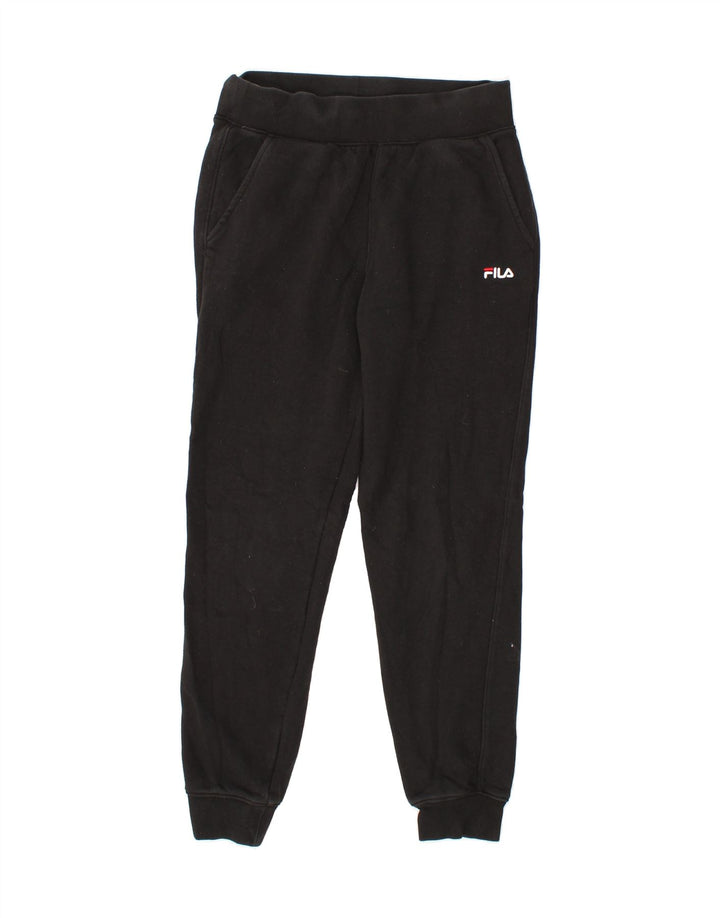 FILA Mens Tracksuit Trousers Joggers Small Black Cotton Vintage Fila and Second-Hand Fila from Messina Hembry 