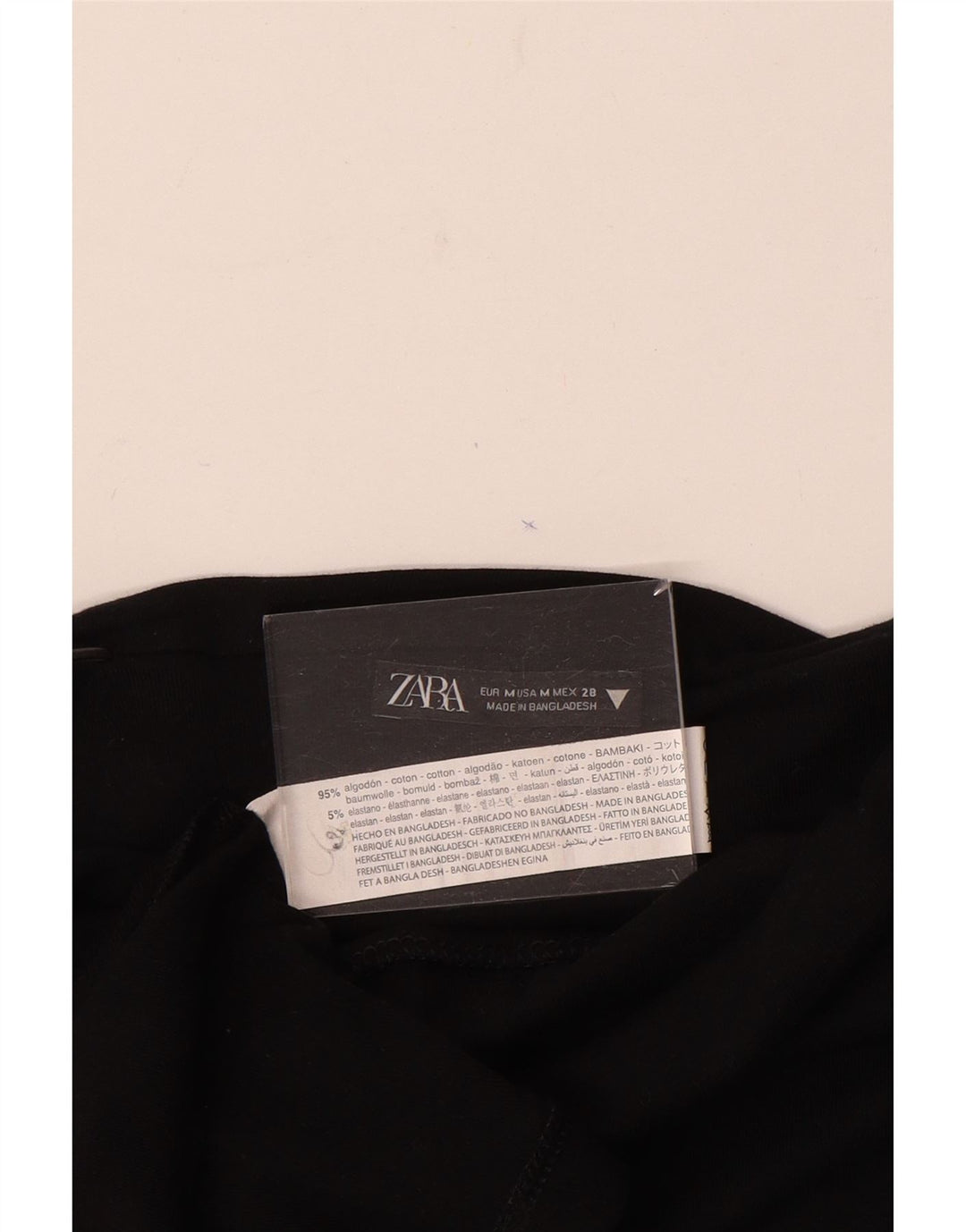 Zara Damen Slip Dress UK 12 Mittelschwarze Baumwolle