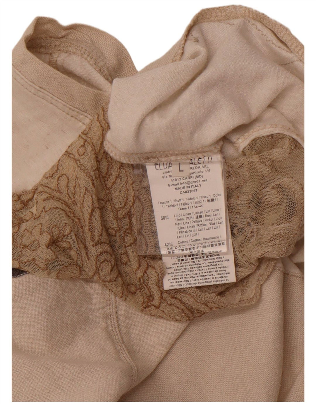 ELISA CAVALETTI Damen-Blazerjacke mit 3/4-Ärmeln, UK 14, Größe L, Beige