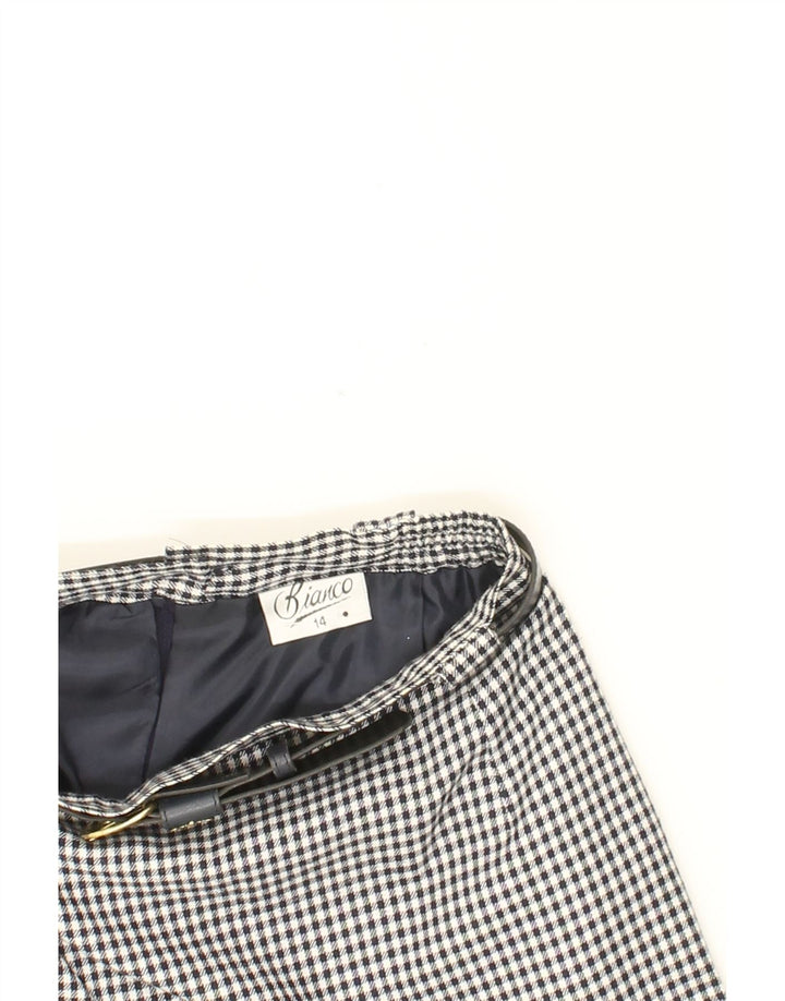 VINTAGE Womens Straight Skirt UK 14 Medium W28  Grey Check Vintage Vintage and Second-Hand Vintage from Messina Hembry 