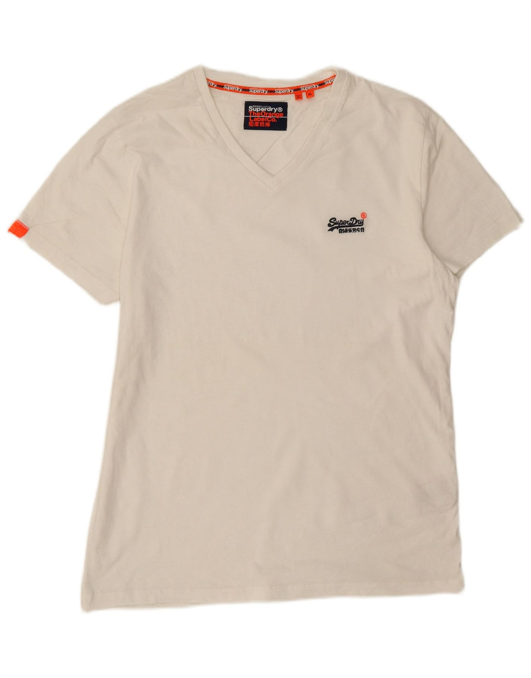 Superdry Herren T-Shirt Top XL aus weißer Baumwolle