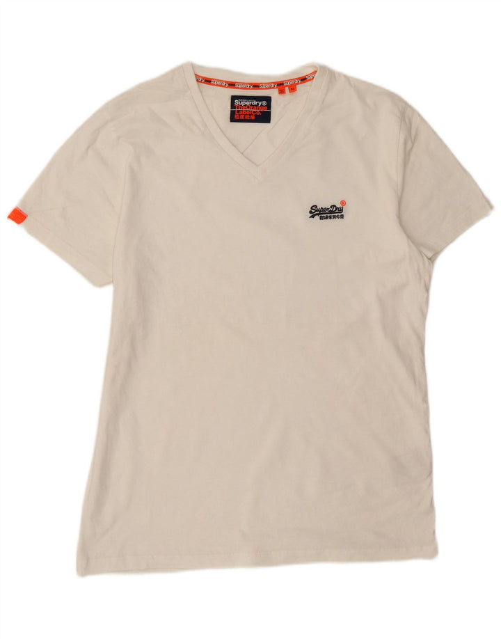 Superdry Herren T-Shirt Top XL aus weißer Baumwolle