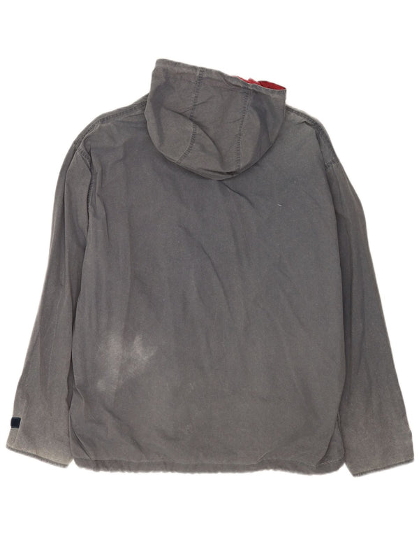 Think Pink Herren-Windbreakerjacke mit Kapuze, UK 48 4XL, graues Polyester