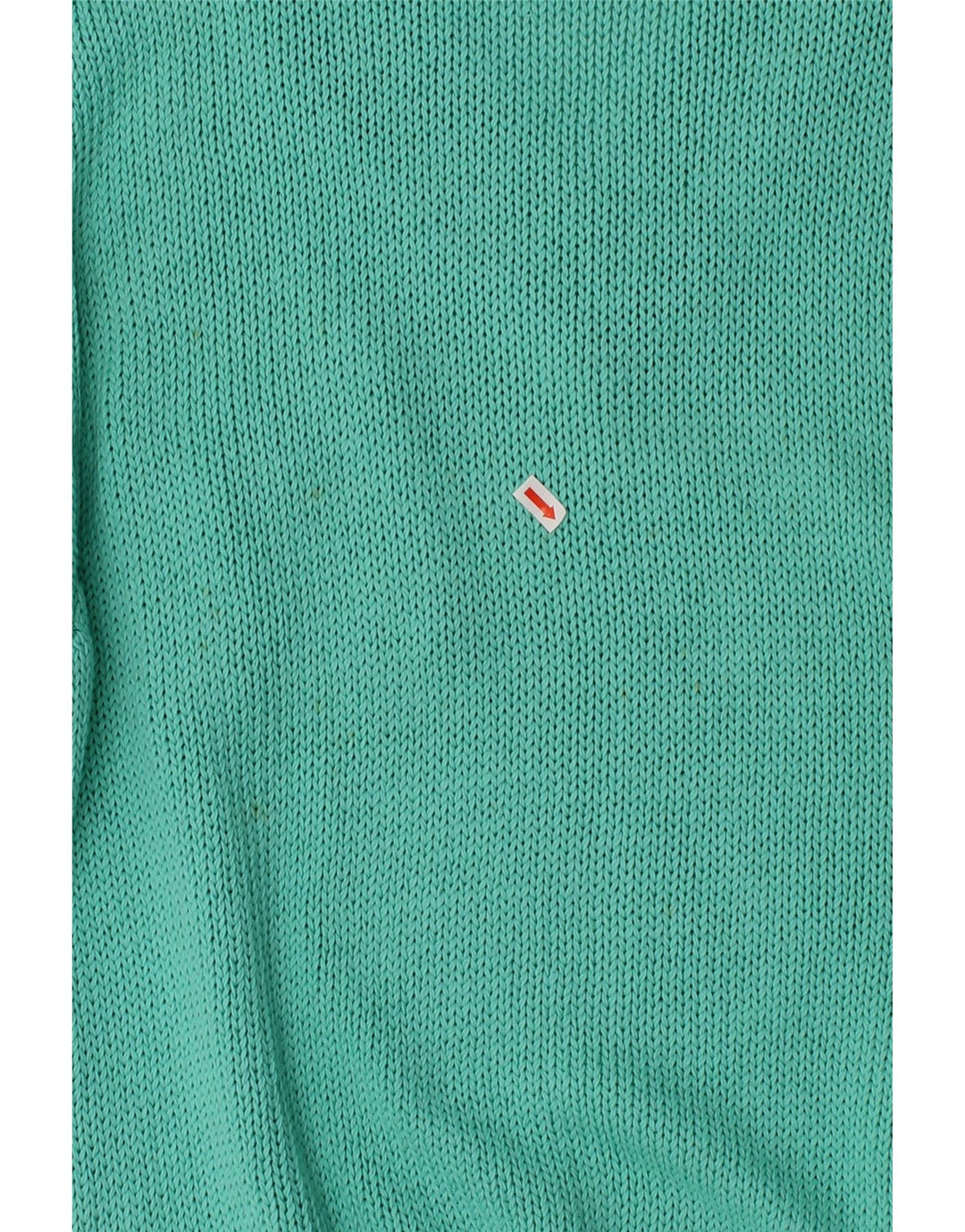 VINTAGE Womens V-Neck Jumper Sweater IT 44 Medium Green Cotton Vintage Vintage and Second-Hand Vintage from Messina Hembry 