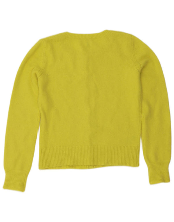 Saint Tropez Damen-Cardigan-Pullover UK 12 Mittelgelbes Polyamid