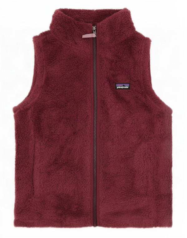 Patagonia Fleece-Weste für Mädchen, 9–10 Jahre, mittleres Burgunderrot