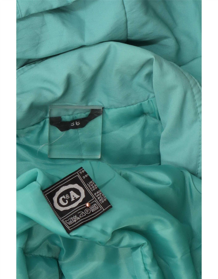C&A Damen-Windbreaker-Mantel mit Kapuze, übergroß, EU 36, klein, Türkis