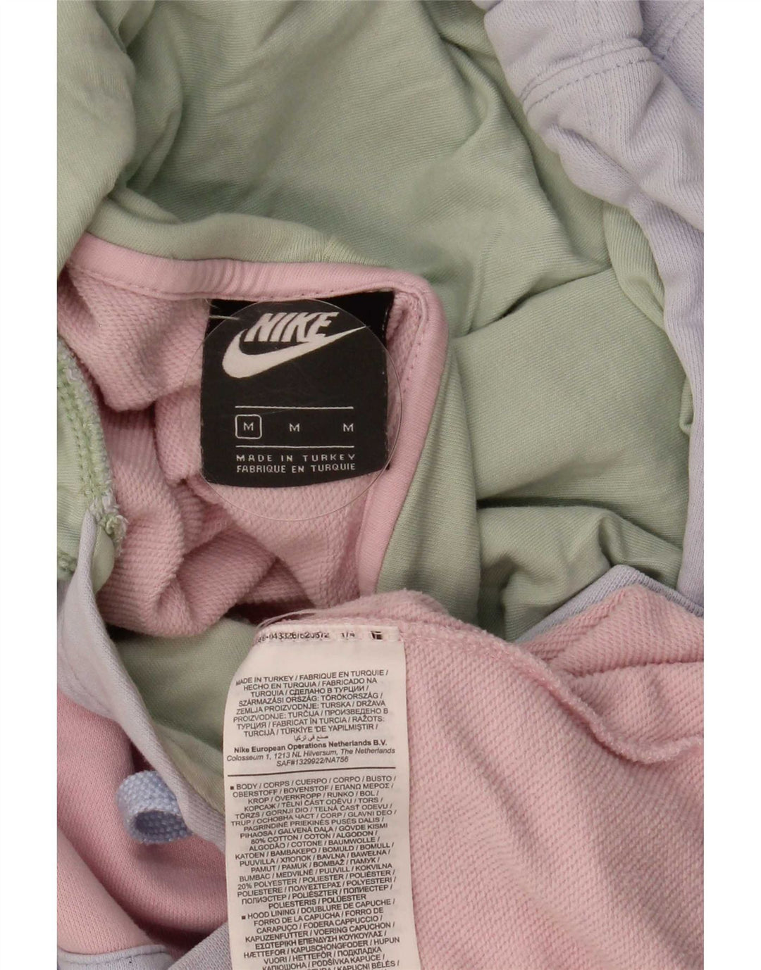 Nike Damen-Pullover mit übergroßem Kapuzenpullover, Gr. 14, mittelgroß, mehrfarbig, Farbblock