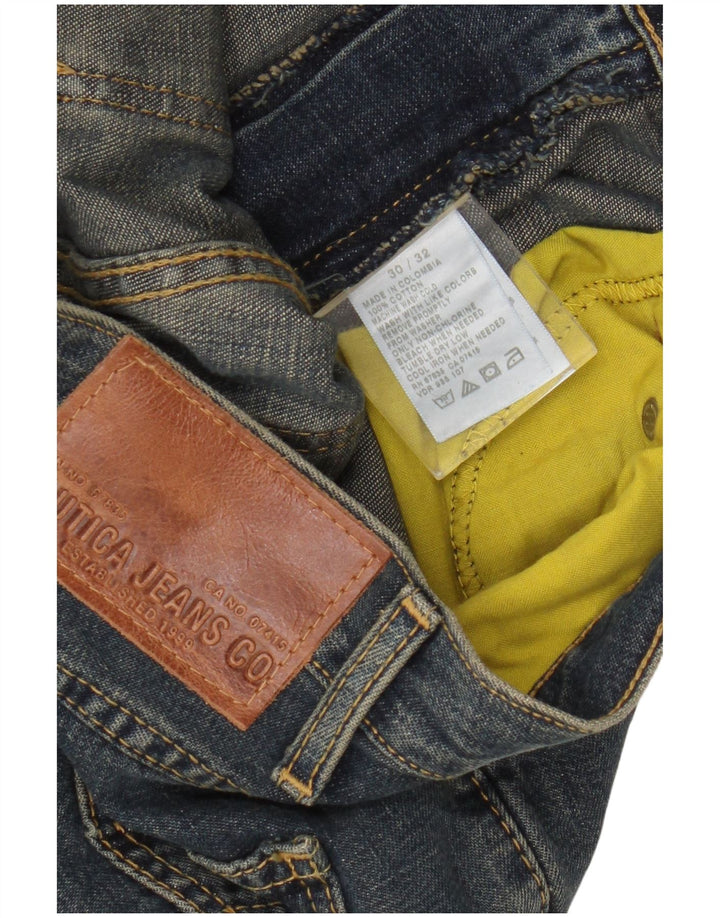 Nautica Herren Straight Jeans W30 L32 Blaue Baumwolle