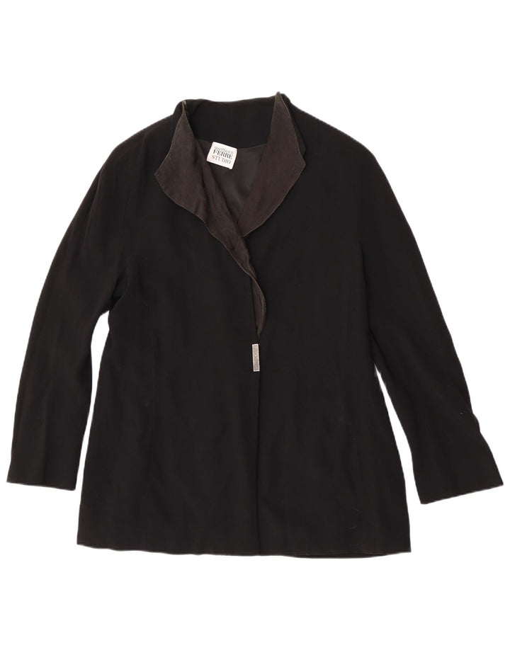 Gianfranco Ferre Damen Blazer Jacke UK 16 Large Schwarz