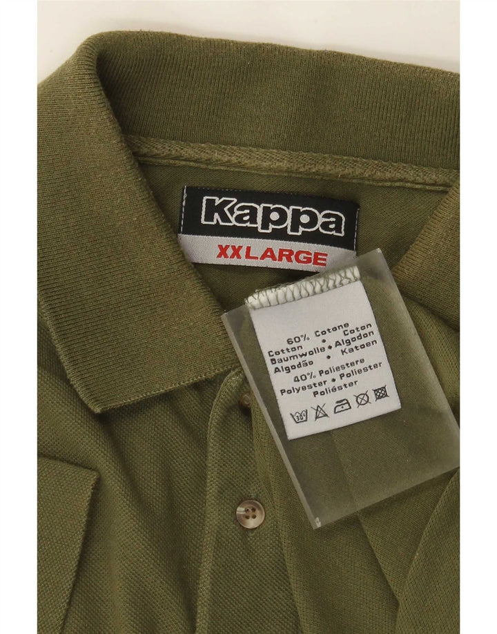 Kappa Herren Polohemd 2XL Khaki Baumwolle