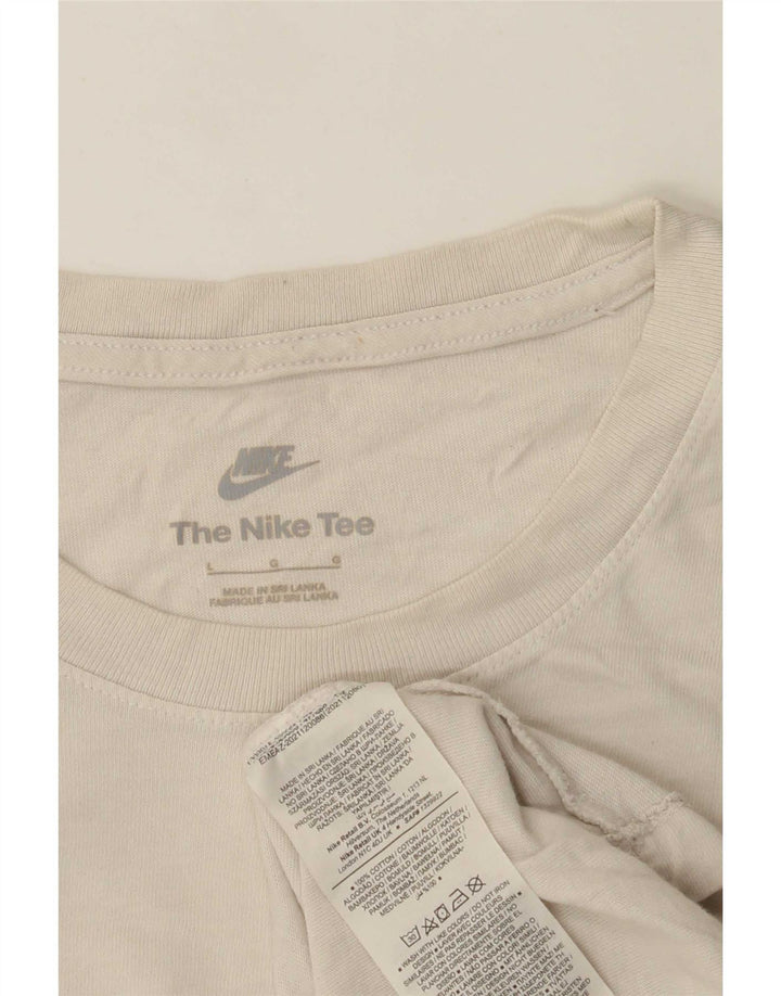 Nike Herren T-Shirt Top Large Beige Baumwolle