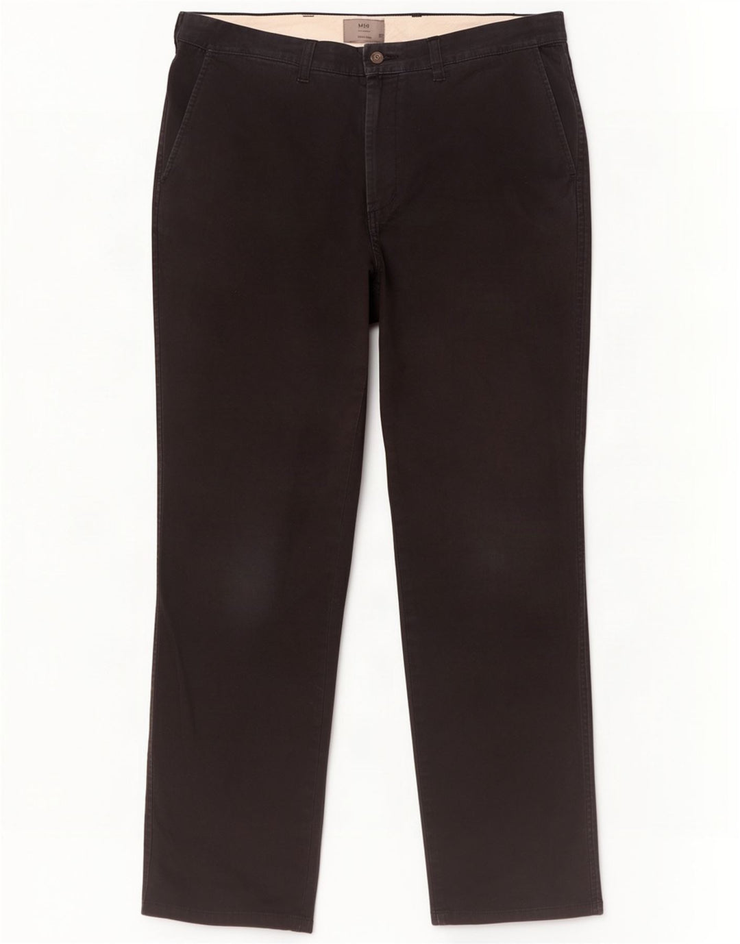 Marks & Spencer Herren gerade Chinohose W36 L33 schwarze Baumwolle