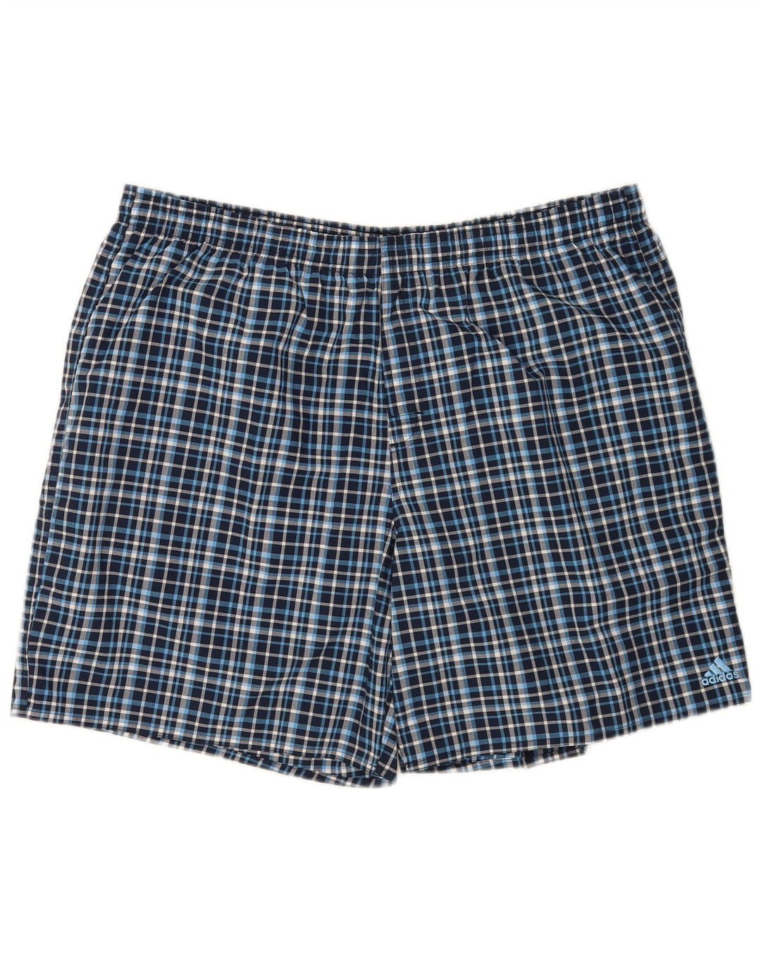 Adidas Herren Badeshorts XL Blau kariert Polyester