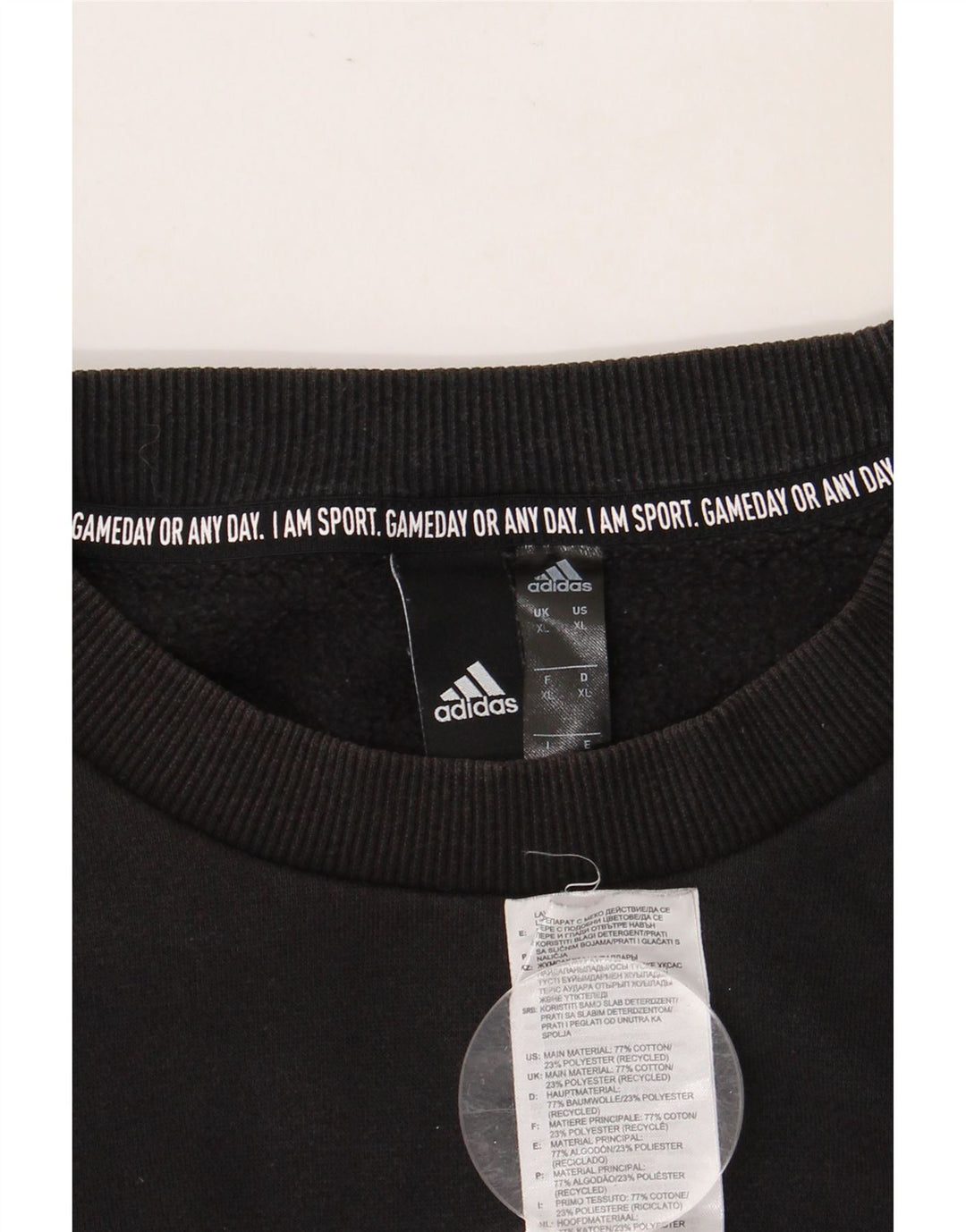 ADIDAS Herren Grafik Sweatshirt Pullover XL Schwarz Baumwolle