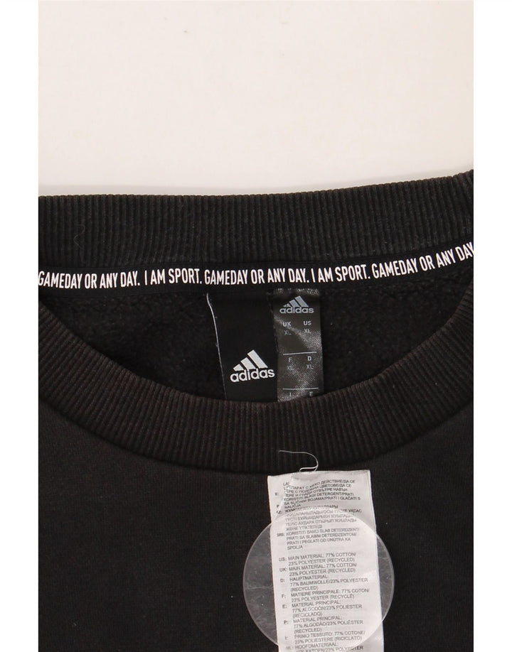 ADIDAS Herren Grafik Sweatshirt Pullover XL Schwarz Baumwolle