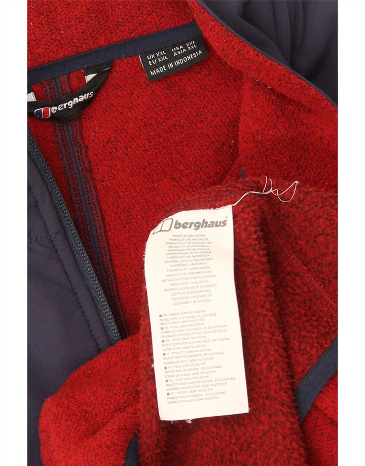 Berghaus Herren Fleecejacke UK 44 2XL Rot Colourblock Polyester