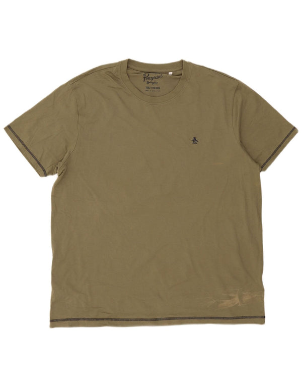 Penguin Herren T-Shirt Top 3XL Grüne Baumwolle