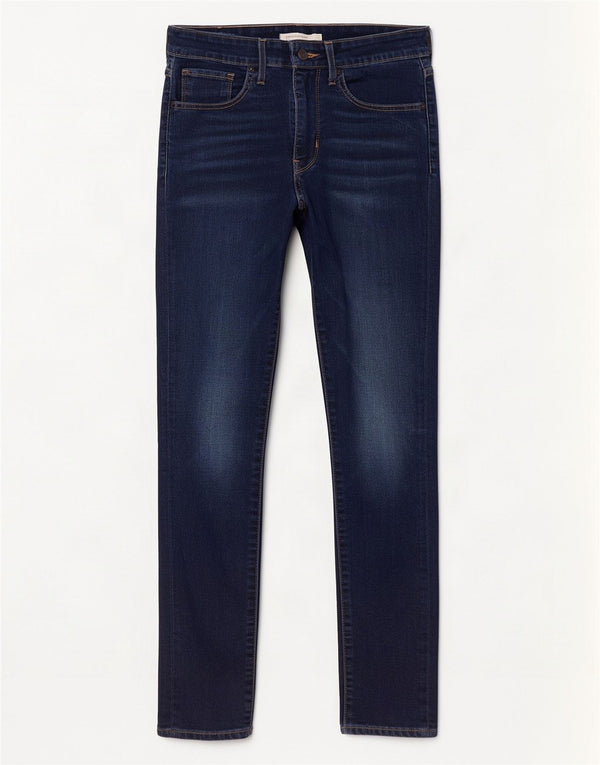 Levi's Damen 721 High Rise Skinny Jeans W27 L28 Marineblau Baumwolle