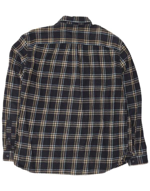 Jack Wills Herren-Flanellhemd mit klassischer Passform, XL, marineblau, kariert, Baumwolle
