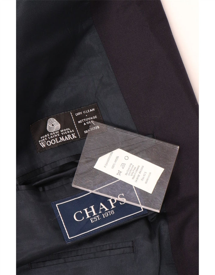 Chaps Herren-Blazer mit 2 Knöpfen, UK 42, XL, Marineblau, Wolle