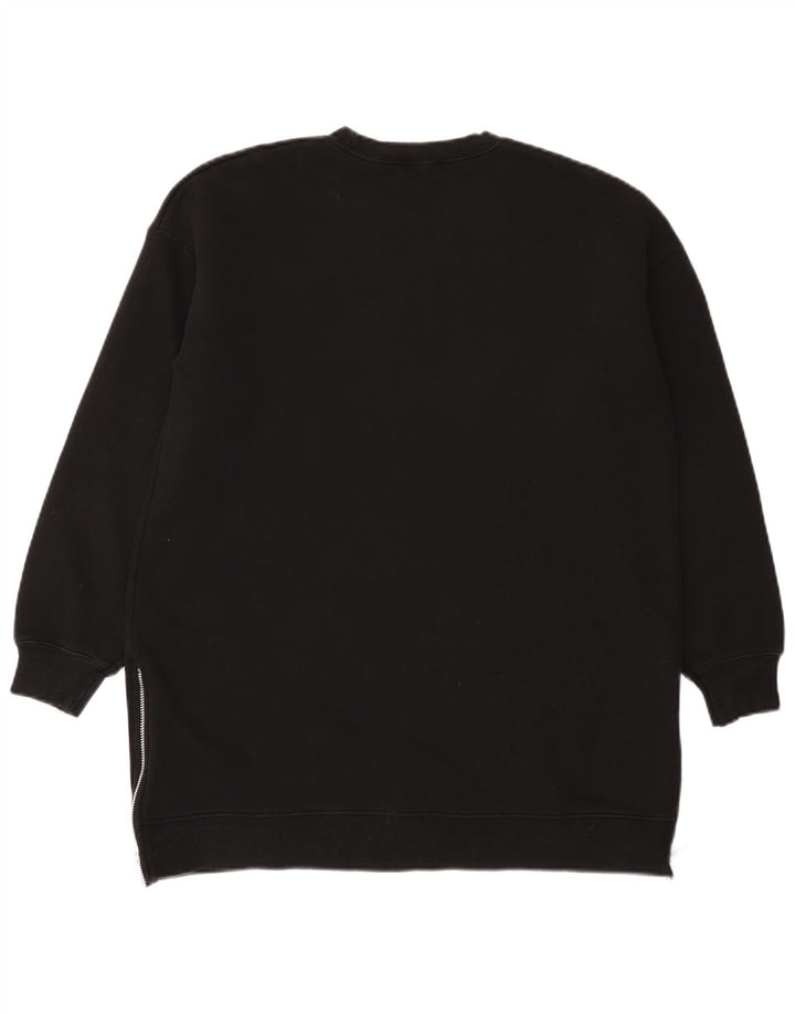 MINT VELVET Damen Sweatshirt Pullover UK 14 Mittelschwarze Baumwolle