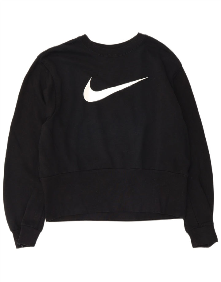 Nike Damen Graphic Sweatshirt Pullover UK 18 XL Schwarz