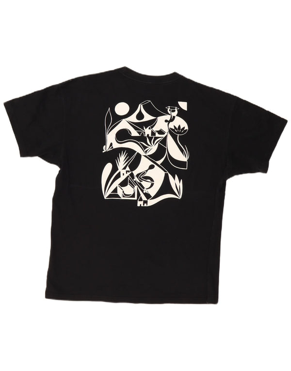 Nike Mens Graphic T-Shirt Top Large Black Cotton