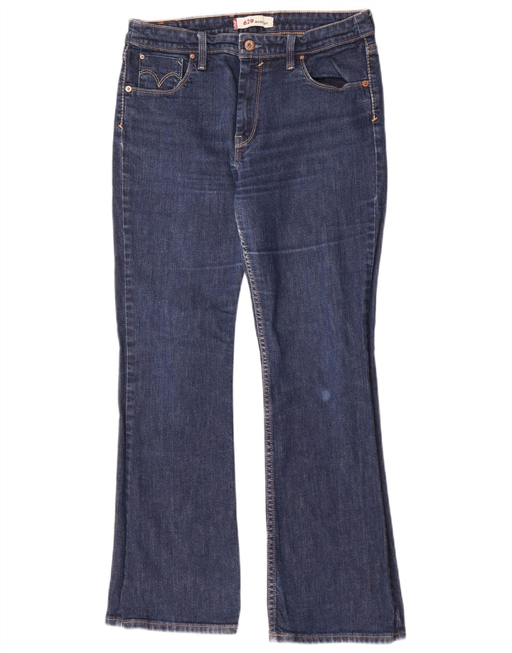 Levi's Damen 629 Bootcut Jeans W32 L30 Marineblau Baumwolle