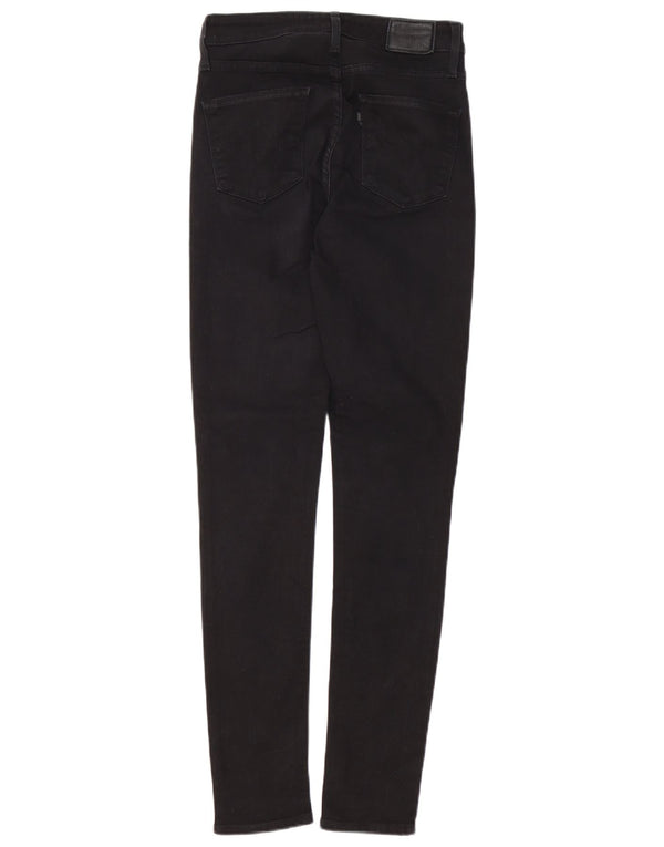 Levi's Damen 721 High Rise Skinny Jeans W27 L31 Schwarze Baumwolle