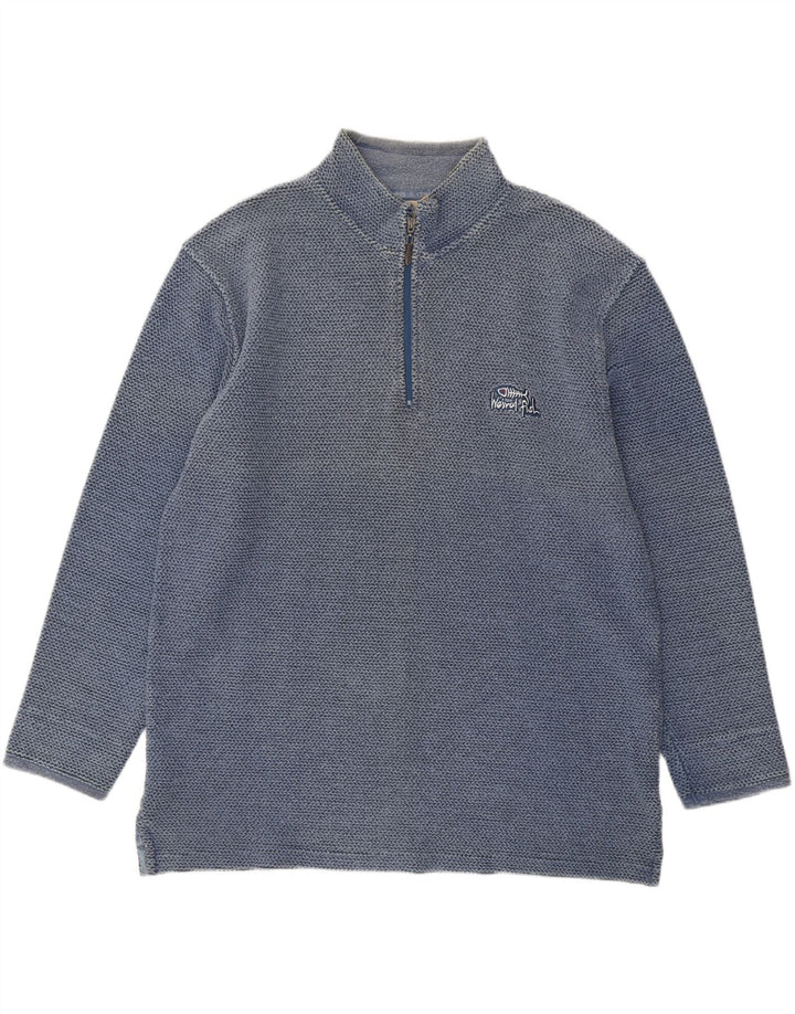 Weird Fish Herren-Sweatshirt mit Reißverschluss, XL, Blau, Baumwolle