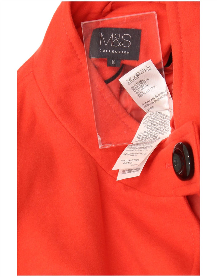 Marks & Spencer Damenmantel UK 18 XL Orange Polyester
