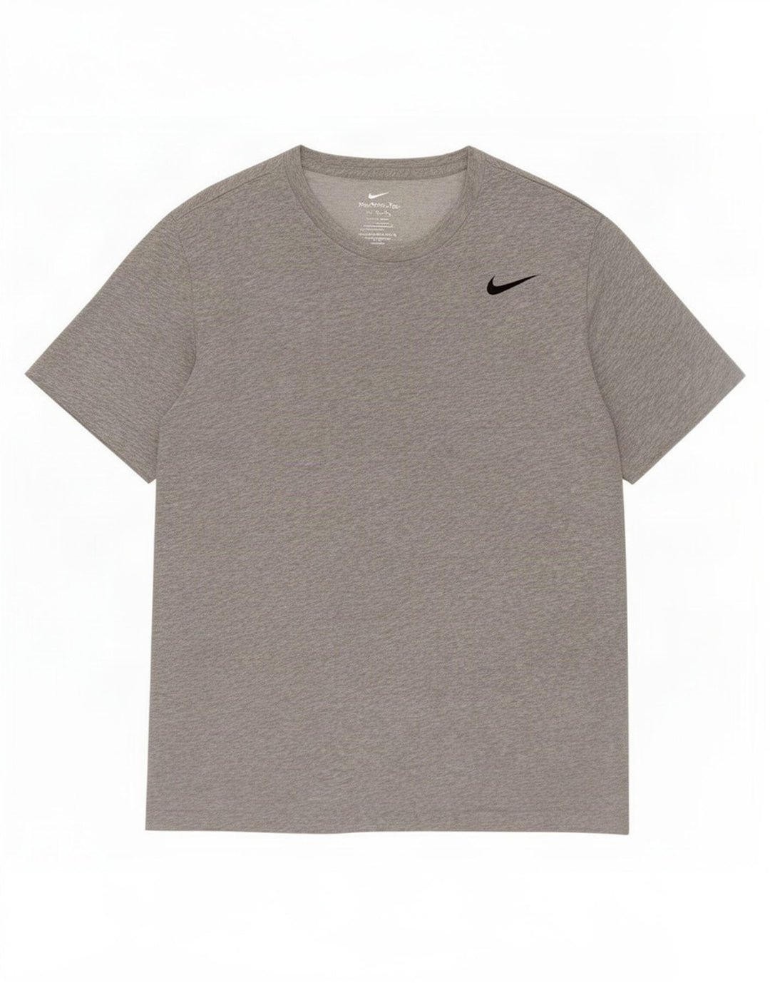 Nike Herren Dri Fit T-Shirt-Oberteil aus mittelgrau gefleckter Baumwolle