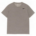 Nike Herren Dri Fit T-Shirt-Oberteil aus mittelgrau gefleckter Baumwolle