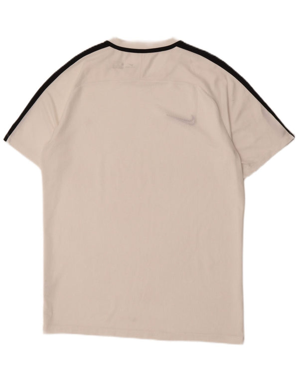 Nike Herren Dri Fit T-Shirt-Oberteil, groß, weißes Farbblock-Polyester