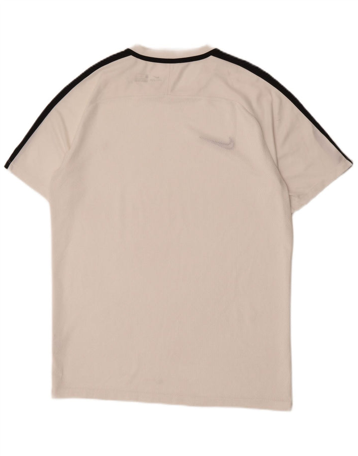 Nike Herren Dri Fit T-Shirt-Oberteil, groß, weißes Farbblock-Polyester