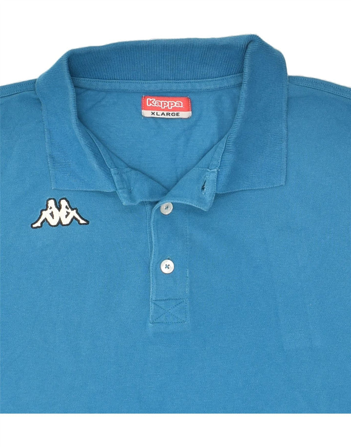 KAPPA Mens Polo Shirt XL Blue Cotton | Vintage Kappa | Thrift | Second-Hand Kappa | Used Clothing | Messina Hembry 