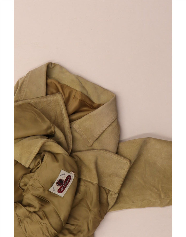 Columbus Herren Wildlederjacke UK 38 Mittelgelb